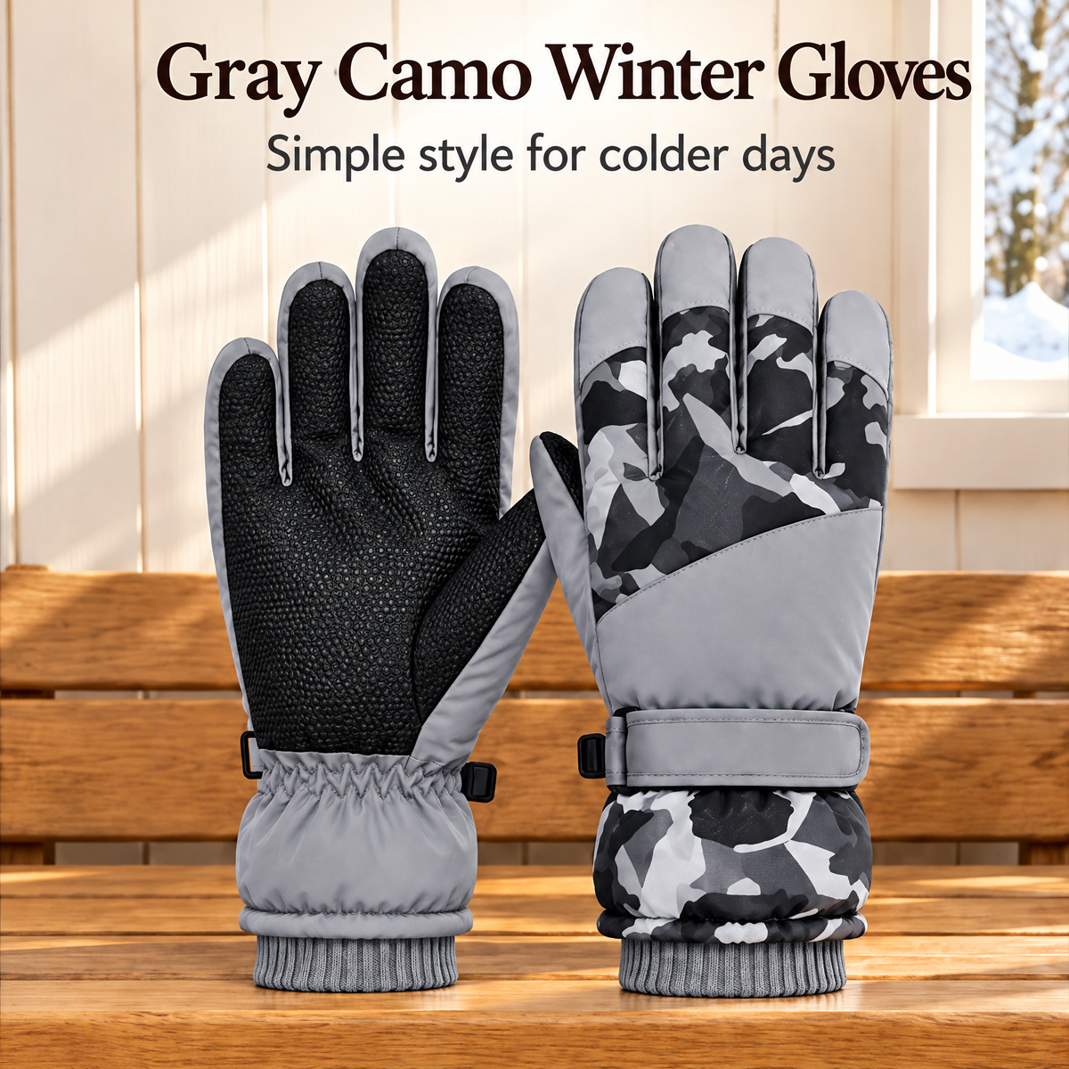 Aldenwyn™ Gray Camo Winter Gloves