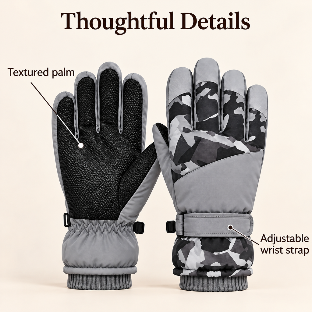 Aldenwyn™ Gray Camo Winter Gloves
