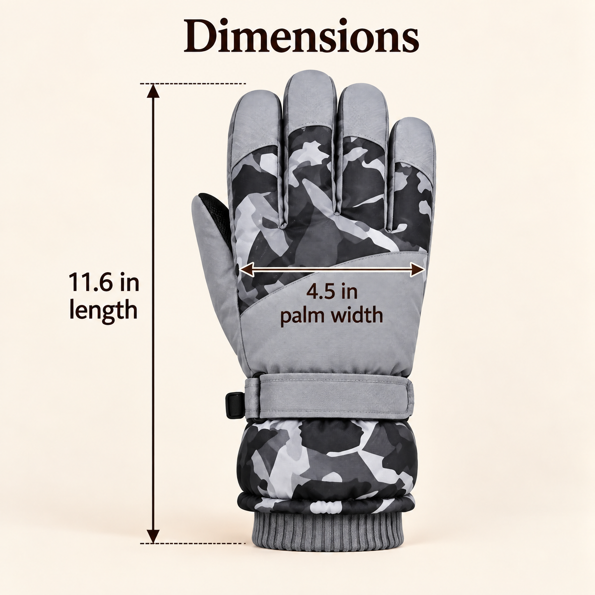 Aldenwyn™ Gray Camo Winter Gloves