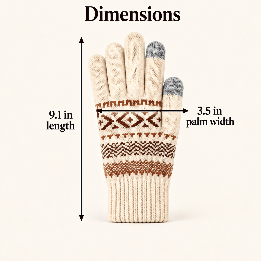 Aldenwyn™ Cream Fair Isle Gloves