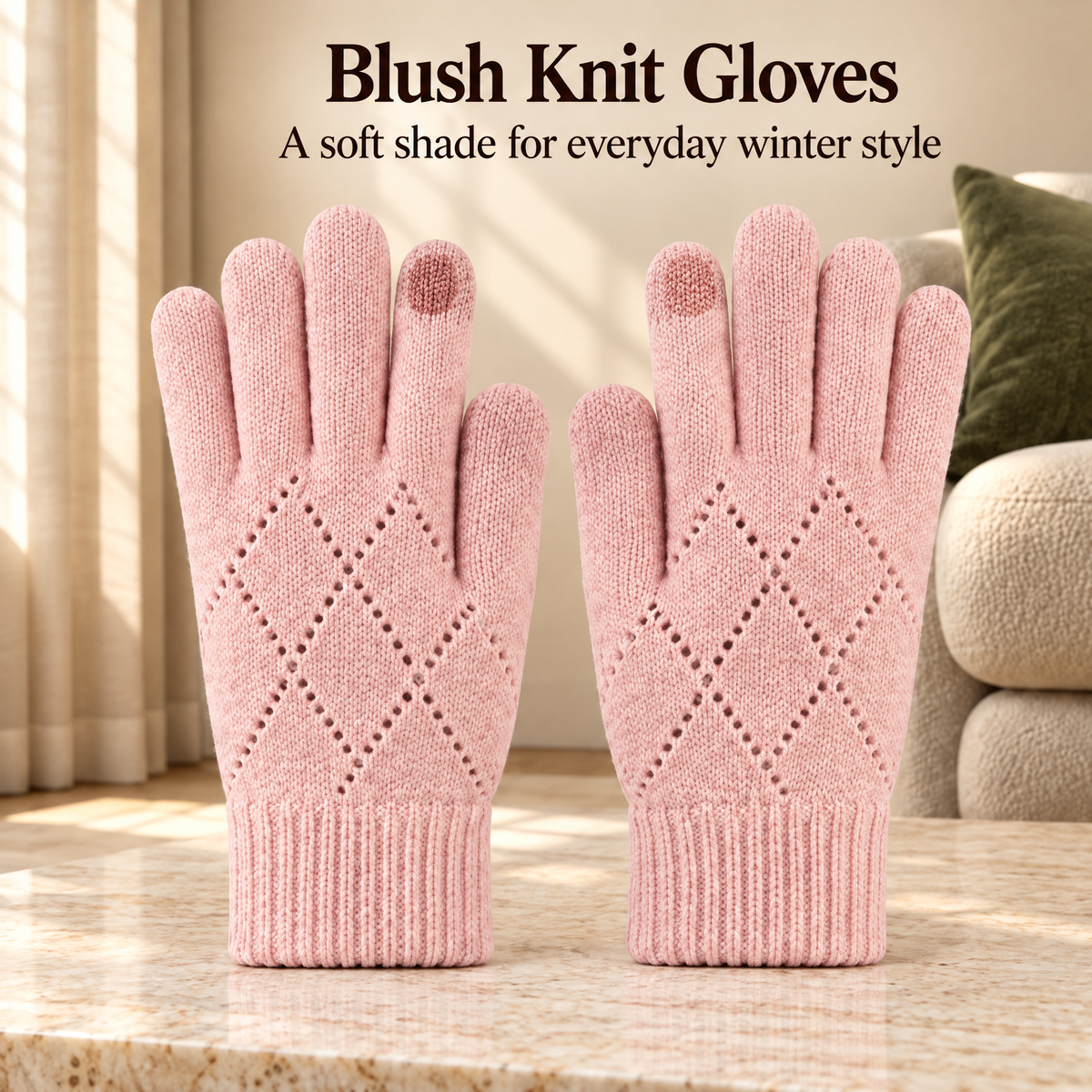 Aldenwyn™ Blush Knit Gloves