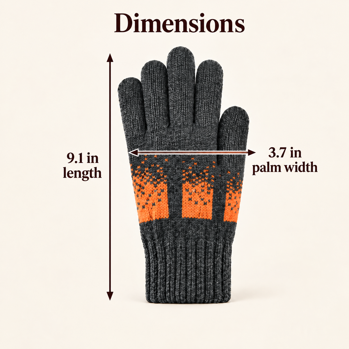 Aldenwyn™ Orange Accent Knit Gloves