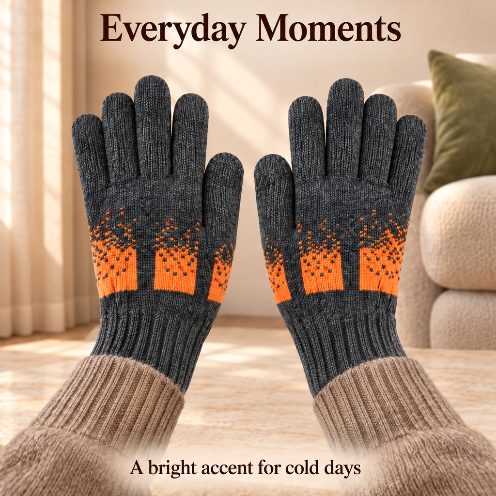 Aldenwyn™ Orange Accent Knit Gloves