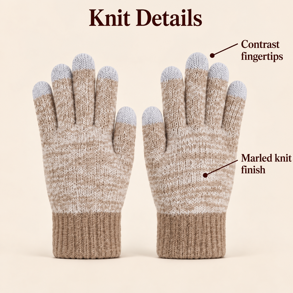 Aldenwyn™ Oatmeal Knit Gloves