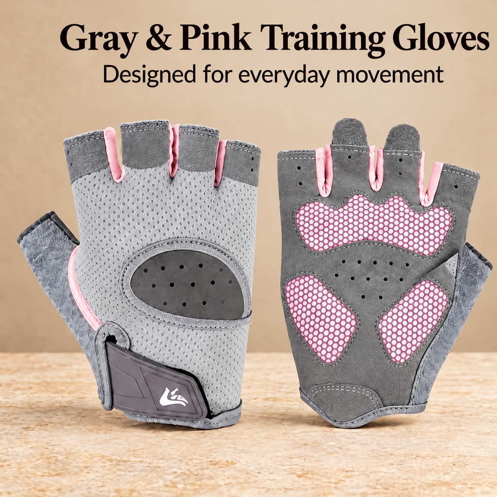 Aldenwyn™ Gray & Pink Training Gloves