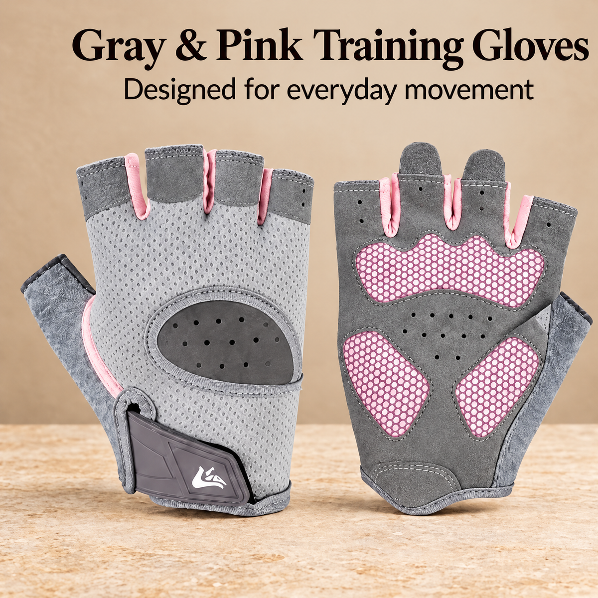 Aldenwyn™ Gray & Pink Training Gloves