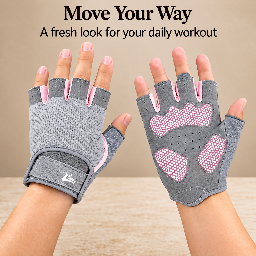 Aldenwyn™ Gray & Pink Training Gloves